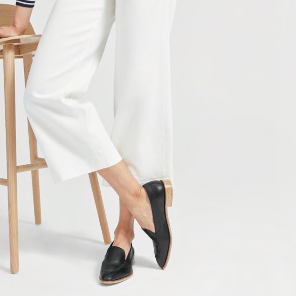 Everlane Modern Loafer Black Leather Women Size 11